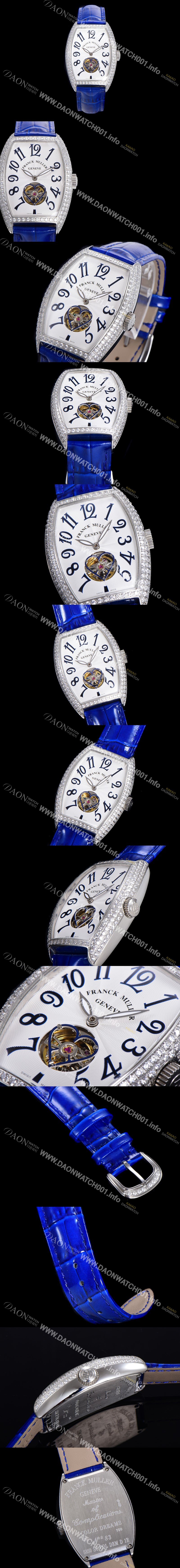 프랭크뮬러 상트레 커백스 쿼츠(SWISS) 보석/다이아 케이스 여성용시계 가죽줄 화이트다이얼 fra029623598