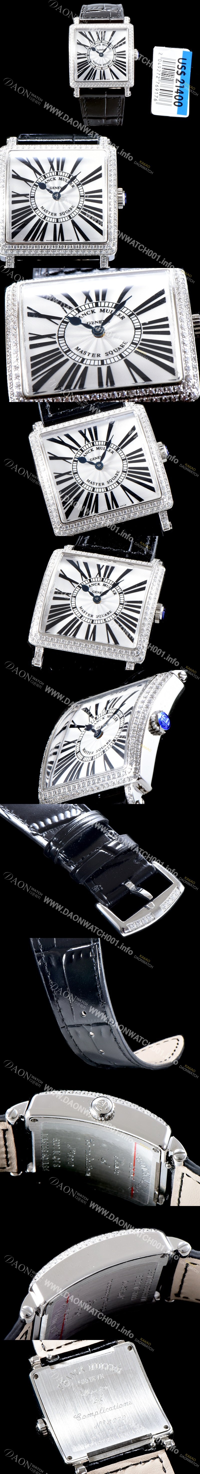 레플리카 [프랭크뮬러] 여성용 마스터 스퀘어6002 L QZ V 쥬얼 다이아몬드 베젤 스위스 정품 쿼츠 무브먼 FRA4405