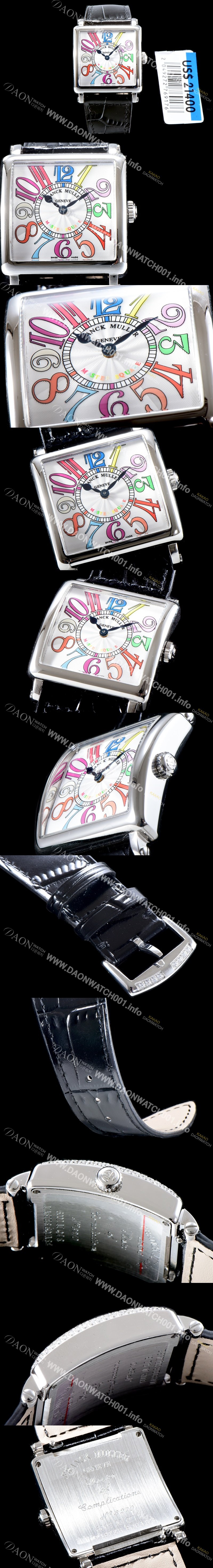 레플리카 [프랭크 뮬러] 남성용 마스터 스퀘어 6000 K SC DT COL DRM V D 레이디 워치 크레이지 아워 다이얼 스위스 오토매틱 무브먼 FRA4434