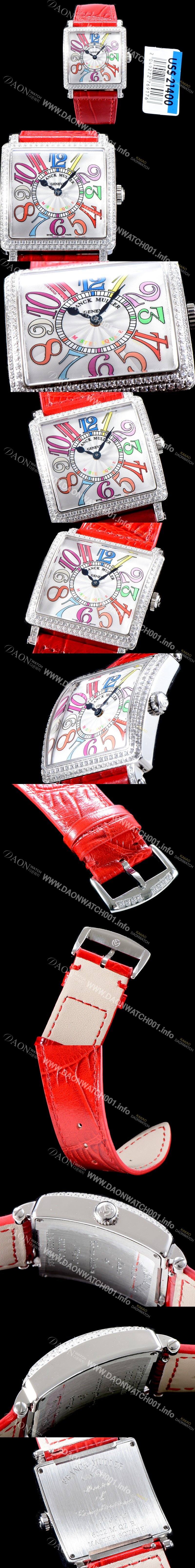 레플리카 [프랭크 뮬러] 남성용 마스터 스퀘어 6000 K SC DT COL DRM V D 레이디 워치 쥬얼 다이아몬드 베젤 크레이지 아워 다이얼 스위스 오토매틱 무브먼 FRA4431