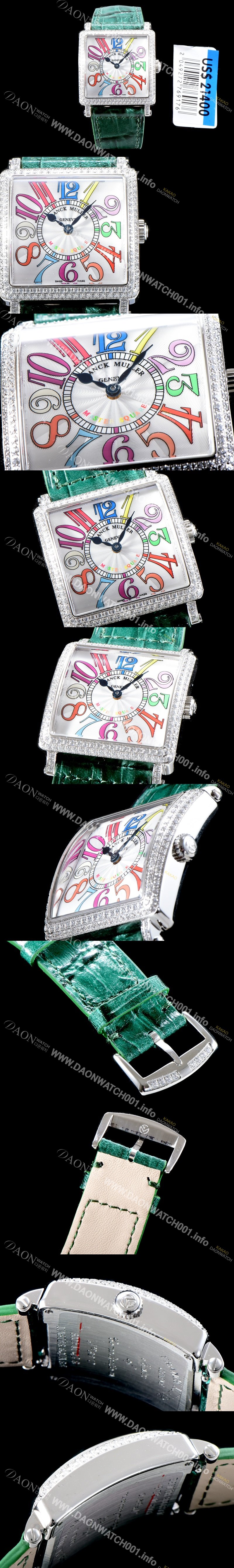 레플리카 [프랭크 뮬러] 남성용 마스터 스퀘어 6000 K SC DT COL DRM V D 레이디 워치 쥬얼 다이아몬드 베젤 크레이지 아워 다이얼 스위스 오토매틱 무브먼 FRA4430