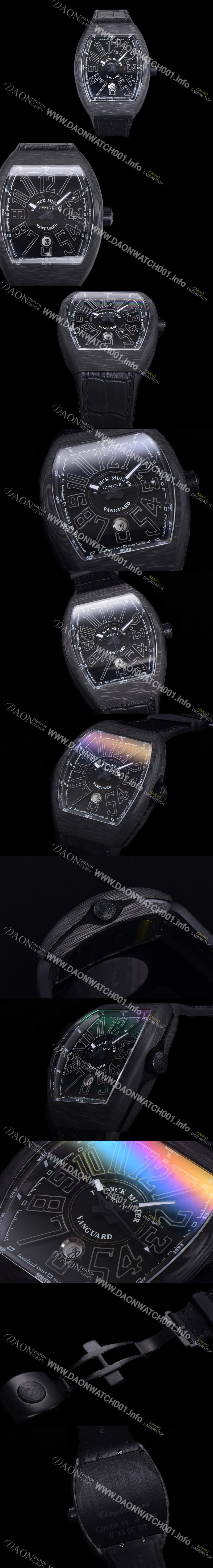 레플리카 [프랭크뮬러] 남성용 V 45 SC DT 뱅가드 2824 므브먼트 오토매틱 44미리 카본 케이스 러버밴드 블랙다이얼 FRA71140