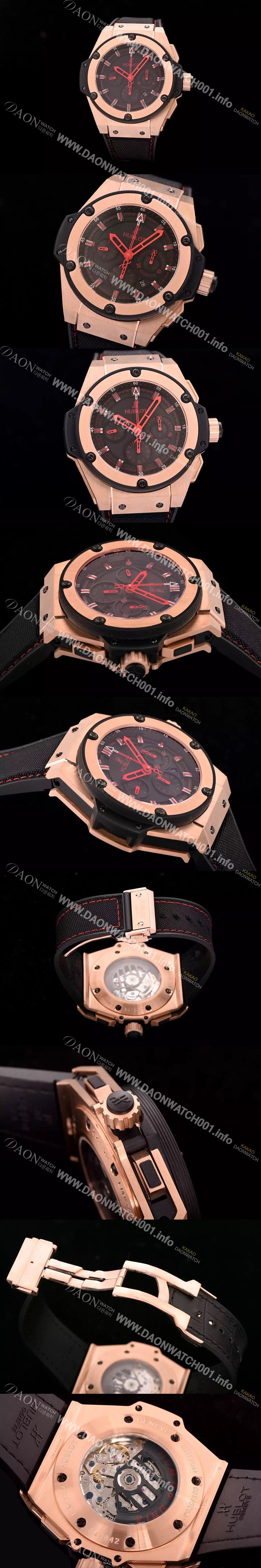 레플리카 [휴블렛] 남성용 빅뱅 킹 F1 포뮬라 에디션 블랙다이얼 HUB4200