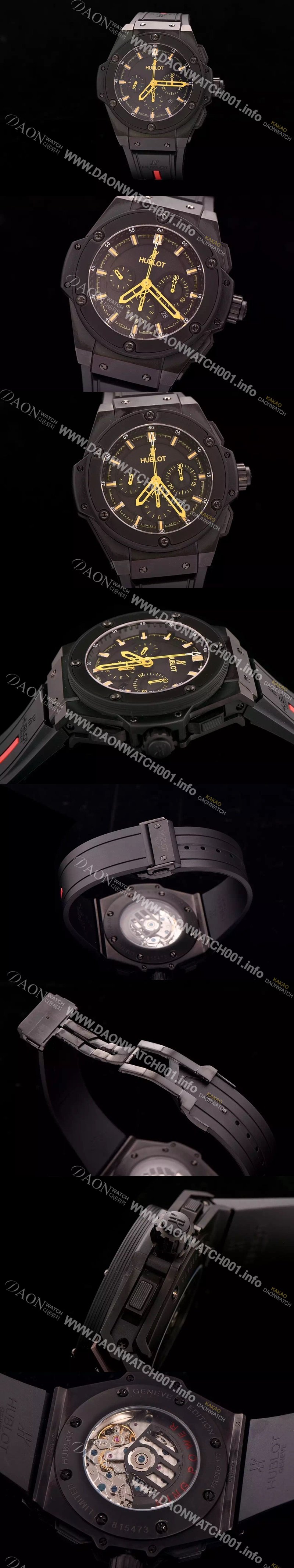 레플리카 [휴블렛] 남성용 빅뱅 킹 F1 포뮬라 에디션 블랙다이얼 HUB4201