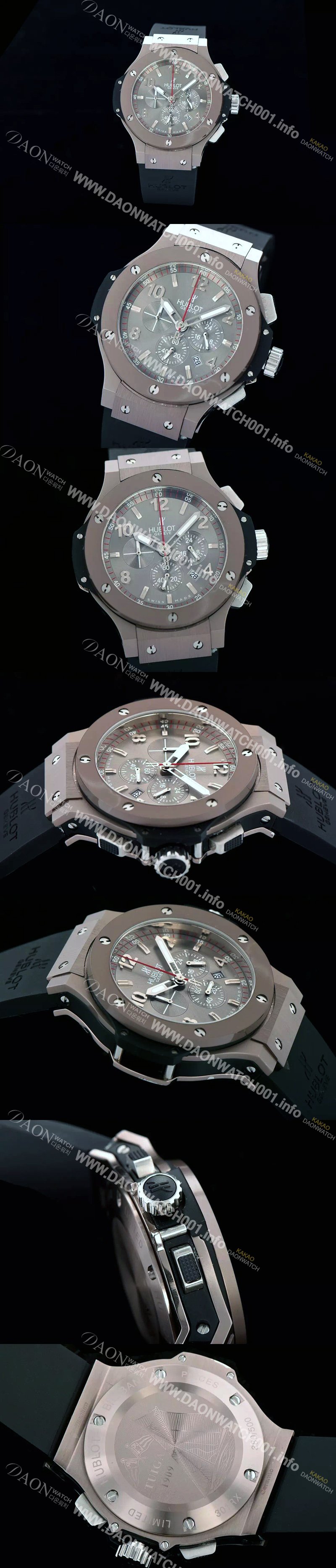 레플리카 [휴블렛] 남성용 빅뱅 에볼루션 쿼츠 44mm 버젼 그레이 다이얼 HUB4215