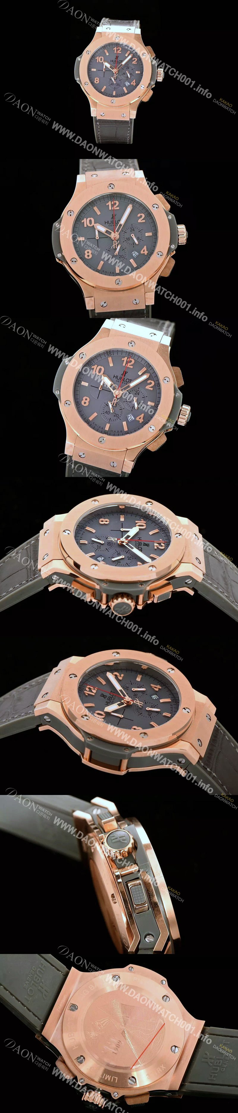 레플리카 [휴블렛] 남성용 빅뱅 에볼루션 쿼츠 44mm 버젼 그레이다이얼 HUB4203