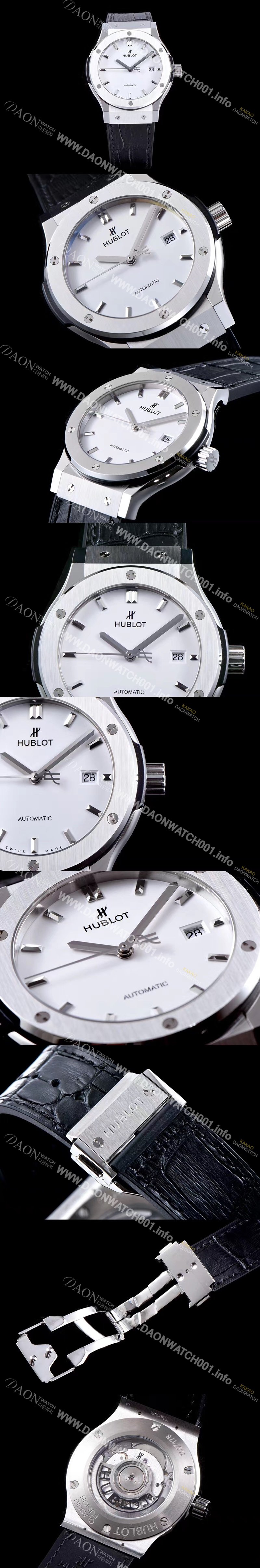 레플리카 [휴블렛] 남성용 NEW 클레식 퓨전 511.NX.2611.LR 논그로노형 33MM 화이트 다이얼 오토매틱 무브먼트 HUB0200