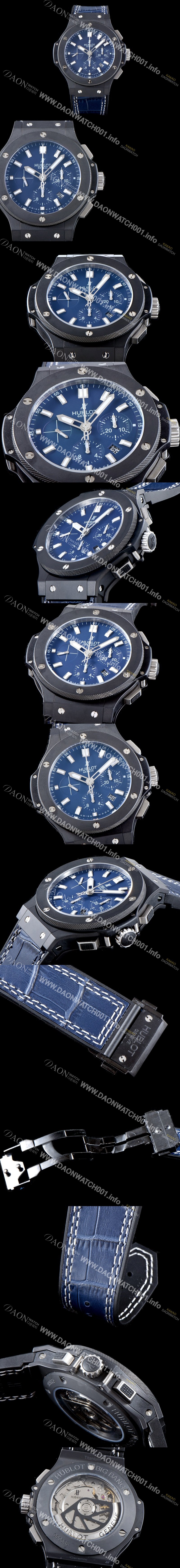 레플리카 [휴블렛] 남성용 NEW 빅뱅 301.CI.7170.LR 밀리미터에 세라믹 블루 에디션!! 44MM 크로노그래프 선레이 새틴-피니시 블루 다이얼 Caliber HUB 4100 타입 무브먼트 HUB0210