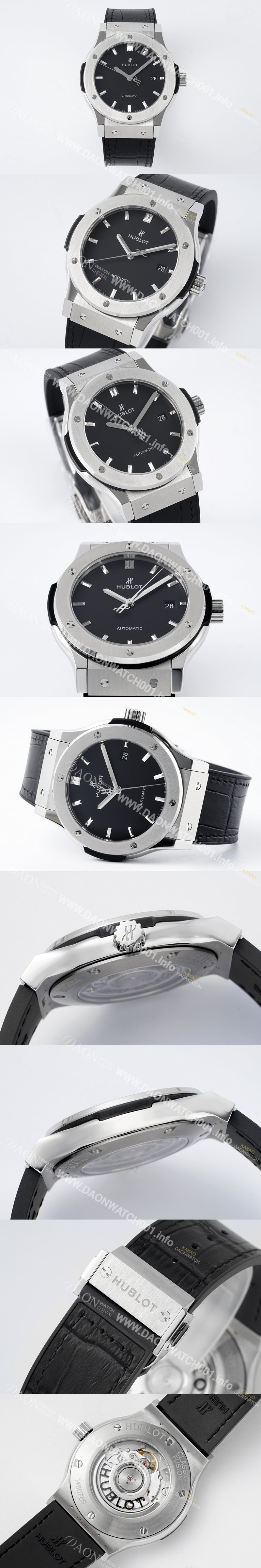 레플리카 [휴블렛] 남성용 클래식 퓨전 542.NX.1171.RX 42mm 오토매틱 2892 타입 가죽/러버 믹스 블랙 다이얼 hub2139