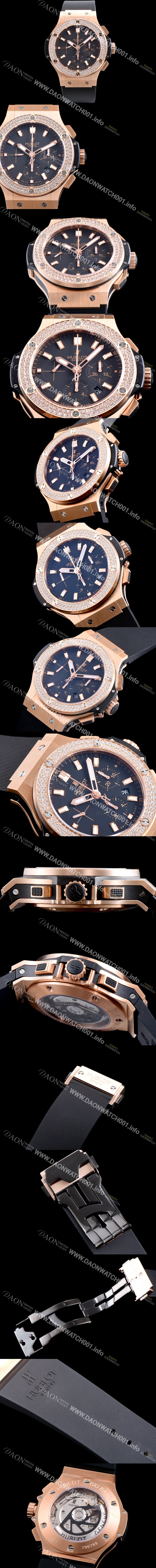 레플리카 [휴블렛] 남성용 빅뱅 301.PX.1180.PX.2704 에볼루션 다이아몬드베젤 블랙 다이얼 오토매틱 무브먼트 HUB2210