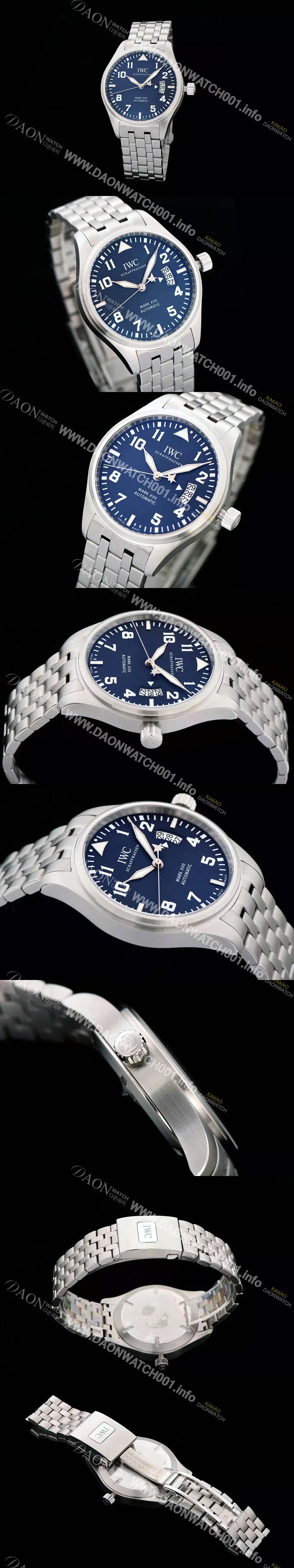 레플리카 [아이더블유씨] 남성용 파일럿 워치 마크 17 블랙다이얼 IWC0411