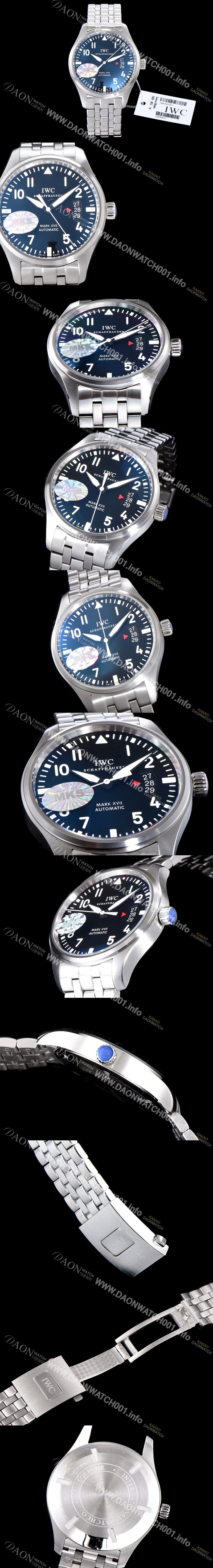 레플리카 [아이더블유씨] 남성용 파일럿 IW326504 오토매틱 워치 41mm 블랙 다이얼 iwc4094