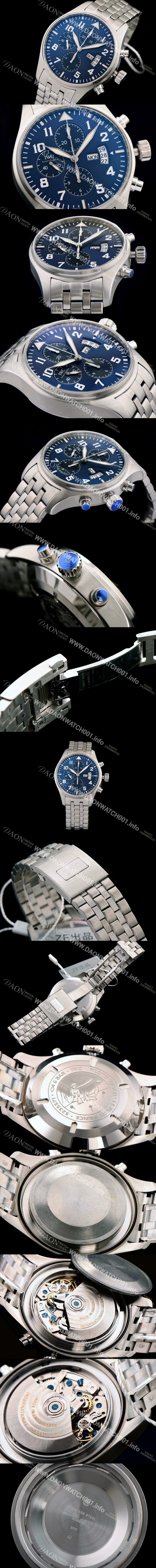 레플리카 [아이더블유씨] 남성용 파일럿 어린왕자 리미티드 에디션 블루다이얼 IWC0410