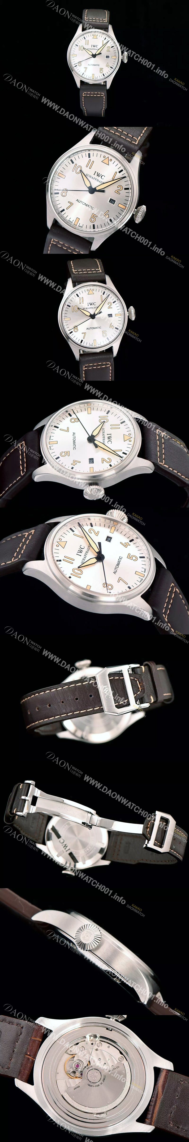 레플리카 [아이더블유씨] 남성용 파일럿 실버다이얼 40mm IWC0434