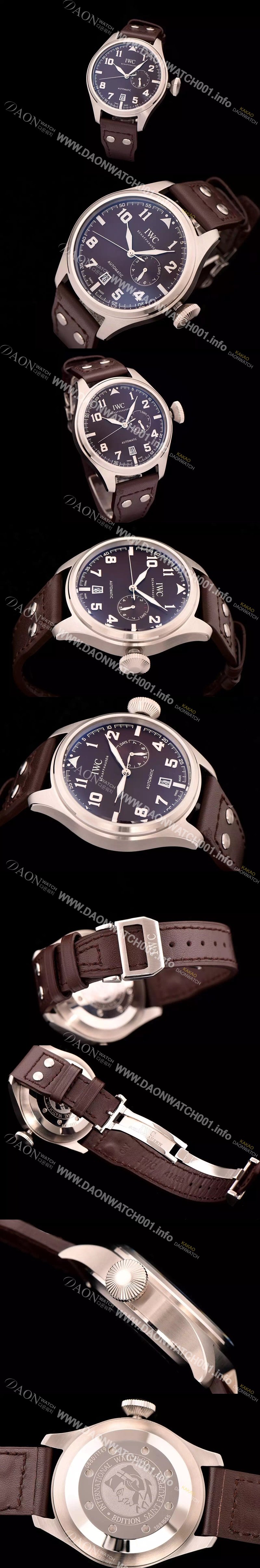 레플리카 [아이더블유씨] 남성용 빅 파일럿 에디션 세븐 데이즈 47mm 브라운다이얼 IWC0435