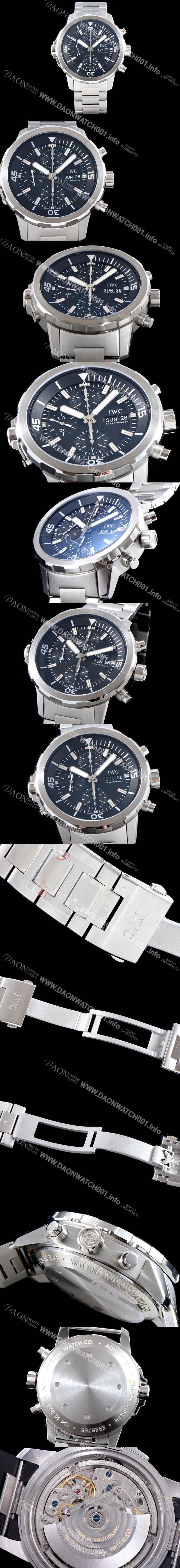 레플리카 [아이더블유씨] 남성용 아쿠아타이머 IW376804 크로노그래프 블루다이얼 IWC0400