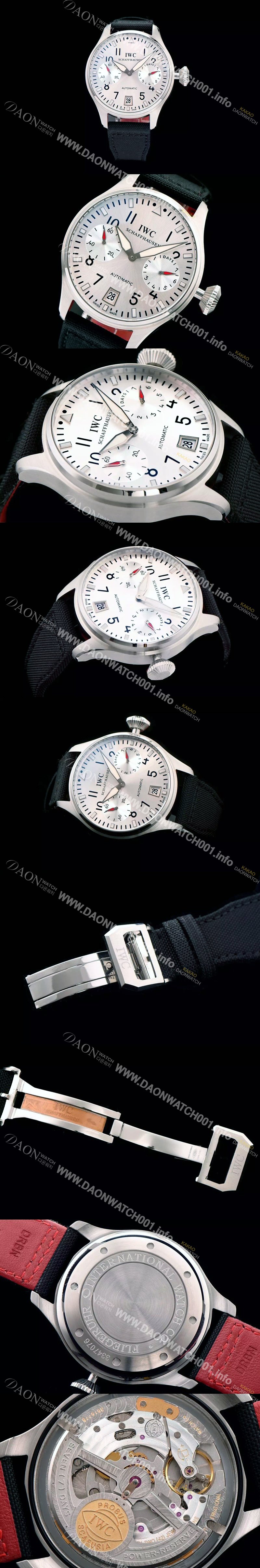 레플리카 [아이더블유씨] 남성용 빅파일럿 7 데이즈 44mm 실버다이얼 IWC0400