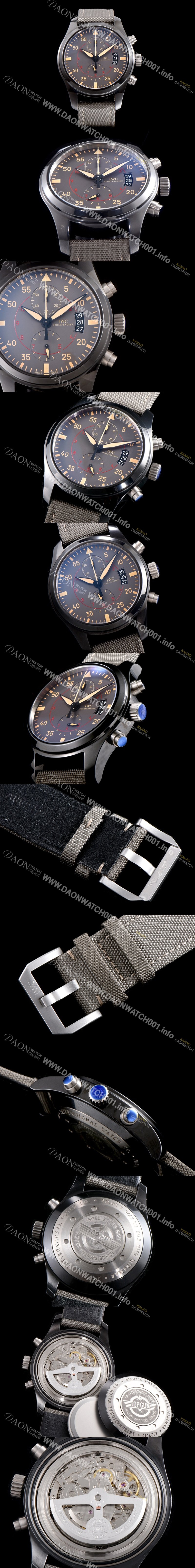 레플리카 [아이더블유씨] 남성용 파일럿 탑건 IW388002 미라마 세라믹 빈티지 에디션 브라운다이얼 IWC0452