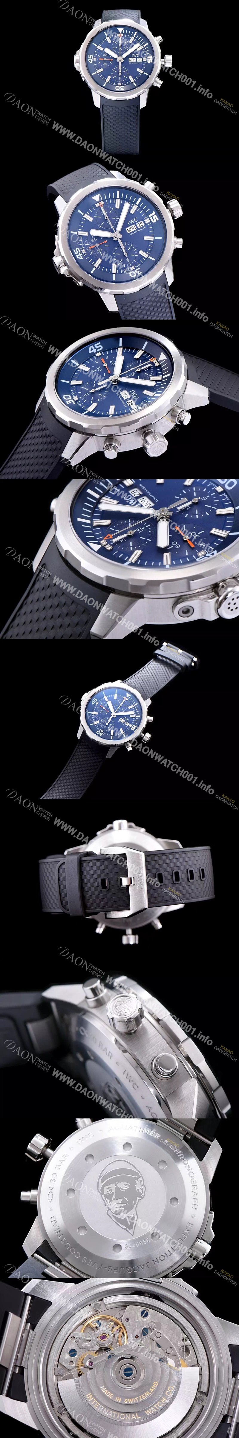 레플리카 [아이더블유씨] 남성용 아쿠아타이머 IW376805크로노그래프 블루 다이얼 IWC0401