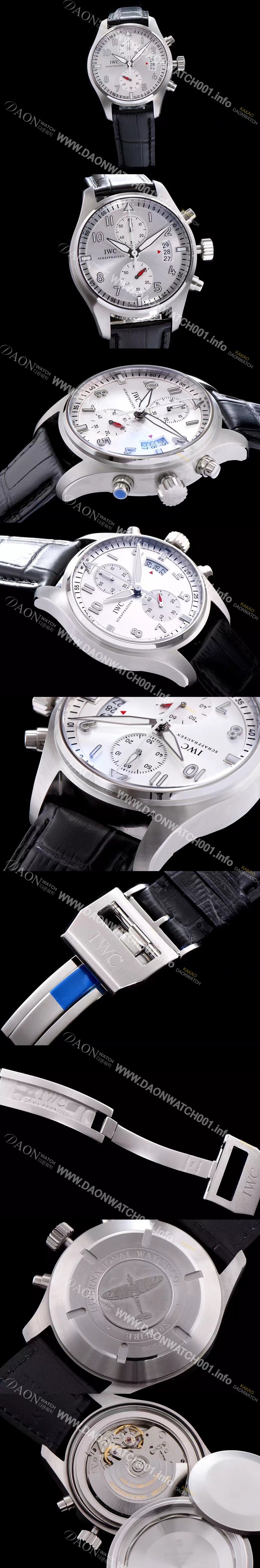 레플리카 [아이더블유씨] 남성용 파일럿 7750 오토매틱 무브먼트 실버 다이얼 IWC0400