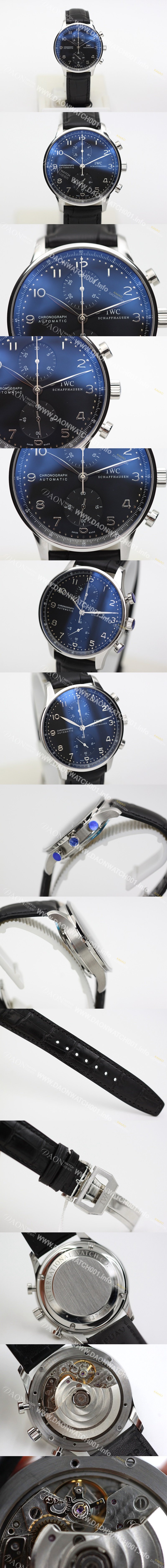 레플리카 [아이더블유씨] 남성용 2017년 업그레이드! 포르투기즈 IW371447 블랙 다이얼 IWC0240