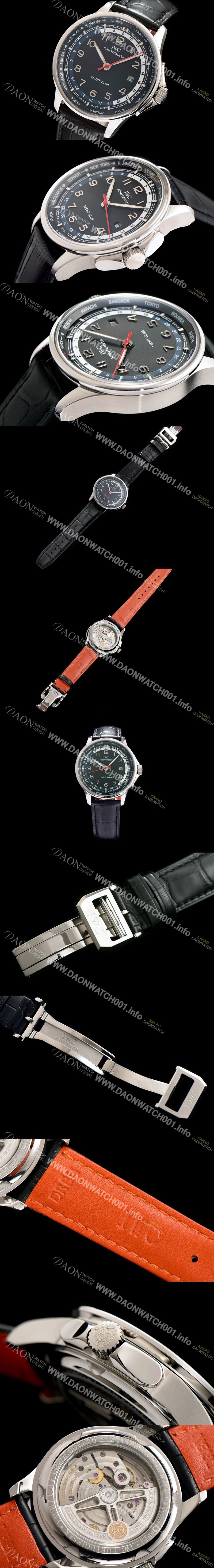 레플리카 [아이더블유씨] 남성용 포르투기즈 오토매틱 요트클럽 블랙 다이얼 IWC0210