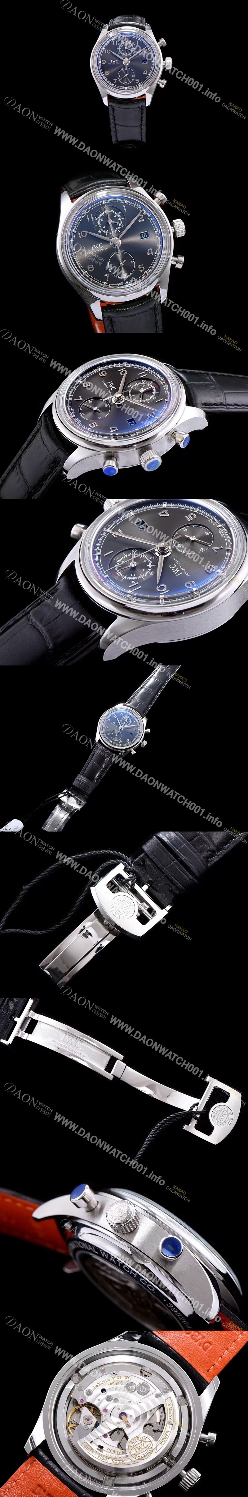 레플리카 [아이더블유씨] 남성용 포루투기즈 칼리버 IW390404 클래식 모델 크로노그래프 진 그레이 다이얼 오토매틱 무브먼트 IWC0100