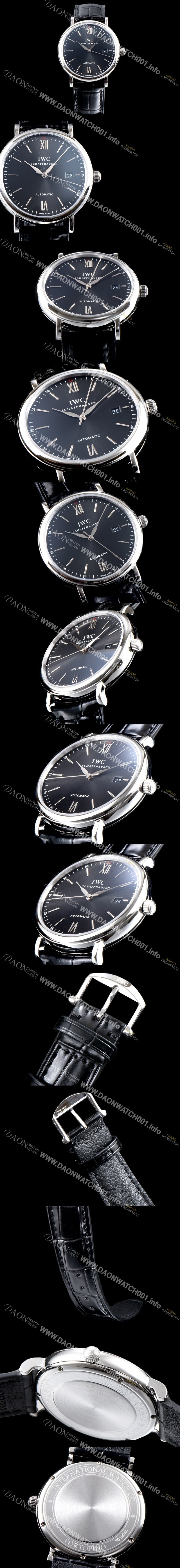 레플리카 [아이더블유씨] 남성용 포르토피노 IW356502 오토매틱 센트럴 해킹 세컨즈 블랙 다이얼 오토매틱 무브먼트 IWC0130