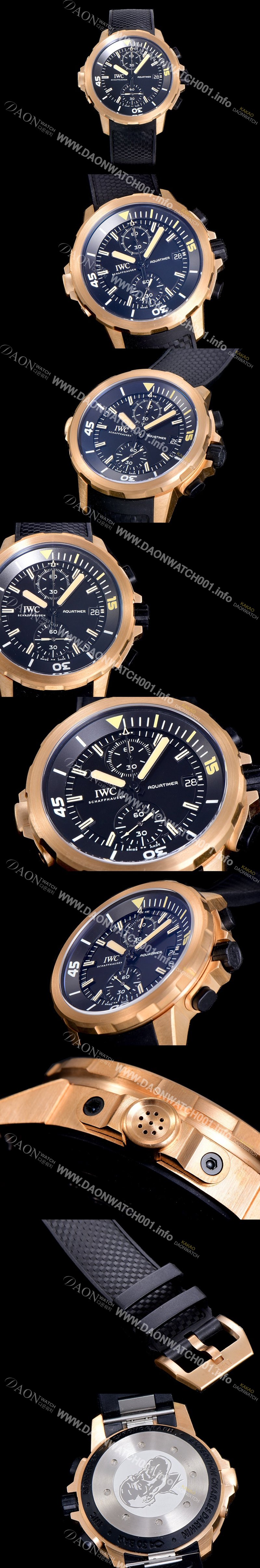 레플리카 [아이더블유씨]남성용 아쿠아타이머 IW379503 크로노그래프 브론저케이스 44미리 오토매틱 블랙다이얼  IWC21576