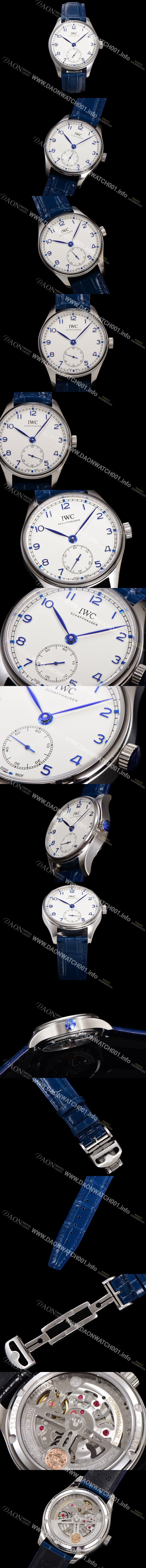 아이더블유씨 포르투기즈 오토매틱 수정형 82200타입 무브 40mm 남성용시계 가죽줄 화이트다이얼 iwc0445 21547