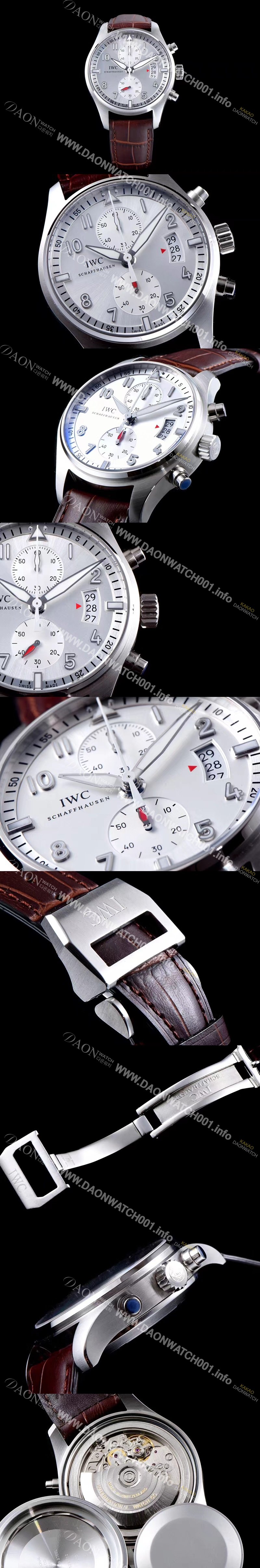 레플리카 [아이더블유씨] 남성용 파일럿 IW387809 오토매틱 7750무브먼트 실버 다이얼 IWC4242