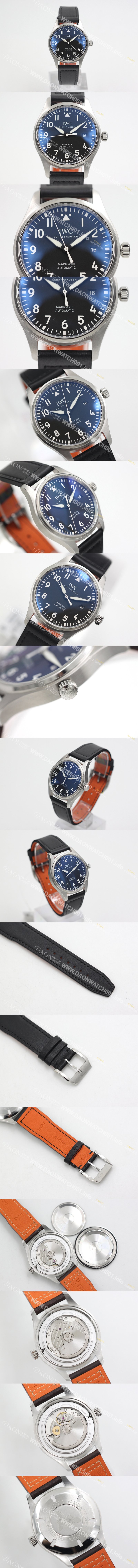 레플리카 [아이더블유씨] 남성용 파일럿 워치 마크 XVIII IW327004 어린왕자 에디션 센트럴 해킹 세컨즈 40mm 블랙 다이얼 오토매틱 무브먼트 iwc4076