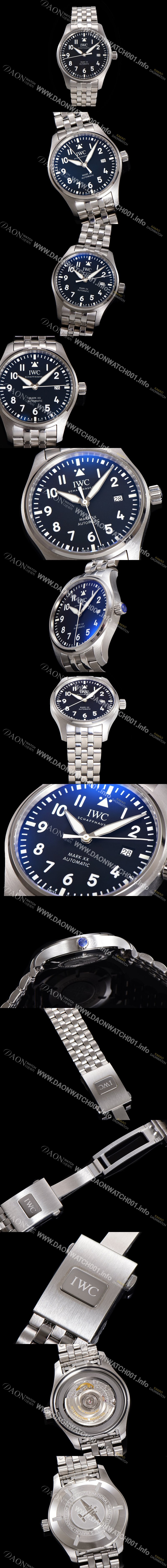 레플리카 [아이더블유씨] 남성용 파일럿 마크XX IW328201 오토매틱 2892타입 블랙 다이얼 iwc4078