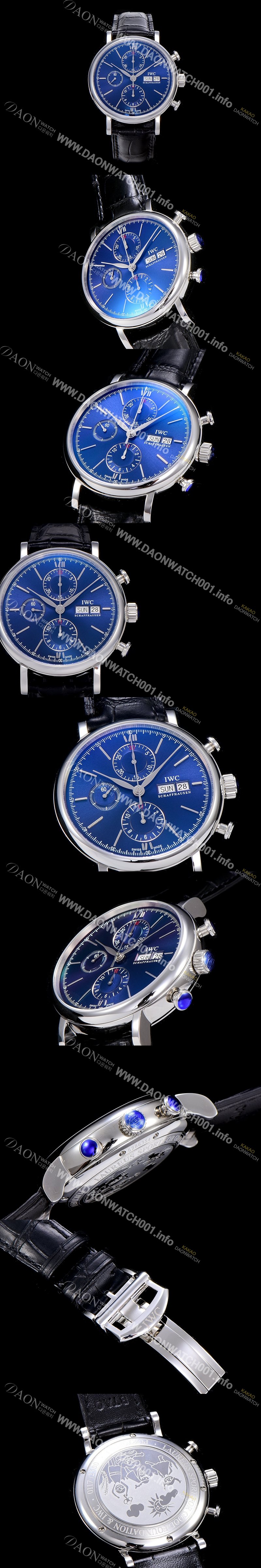 레플리카 [아이더블유씨] 남성용 포르토피노 IW391019 오토매틱 무브먼트 42미리 블루 다이얼 IWC71019