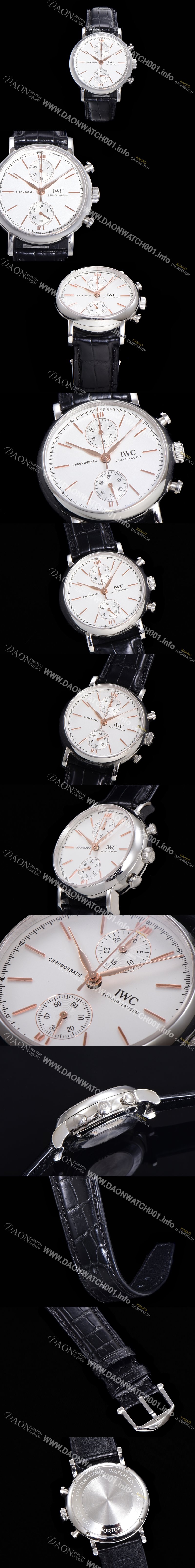 레플리카 [아이더블유씨] 남성용 포르토피노 IW391406 화이트 다이얼 39미리 악어가죽 7750 오토매틱 무브먼트 IWC76293