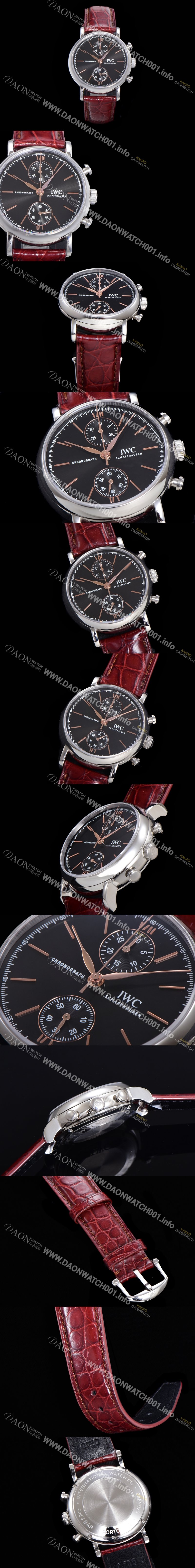 레플리카 [아이더블유씨] 남성용 포르토피노 IW391404 블랙 다이얼 39미리 악어가죽 7750 오토매틱 무브먼트 IWC76300