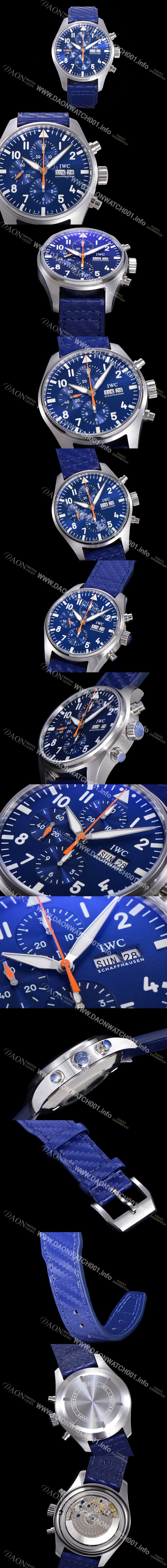 레플리카 [아이더블유씨] 남성용 파일럿 IW377729 샤프하우젠 크로노그래프 캡틴 블루 다이얼 7750 오토매틱 무브먼트 IWC77963