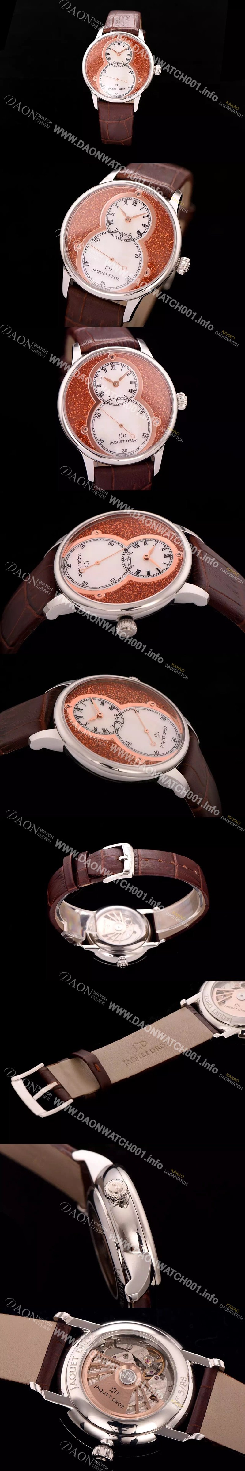 레플리카 [자케드로] 남성용 빅세컨즈 43mm 오토메틱 로즈골드 JAD4201