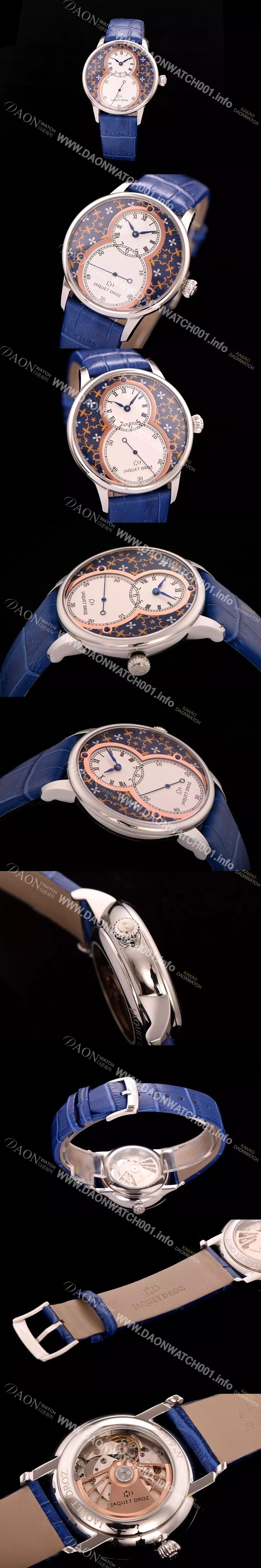 레플리카 [자케드로] 남성용 빅세컨즈 43mm 오토메틱 로즈골드 JAD4200