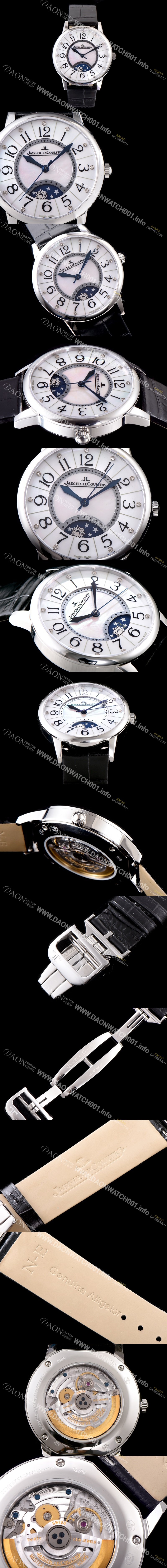 레플리카 [예거르꿀르뜨] 남성용 랑데부 나잇&데이 3468490 레이디 워치 문페이즈 자개 다이얼 오토매틱 무브먼트 JAG0443