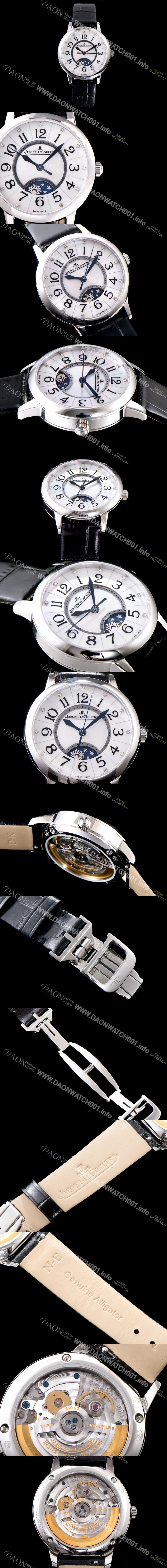 레플리카 [예거르꿀르뜨] 남성용 랑데부 나잇&데이 3468490 레이디 워치 문페이즈 자개 다이얼 오토매틱 무브먼트 JAG0420