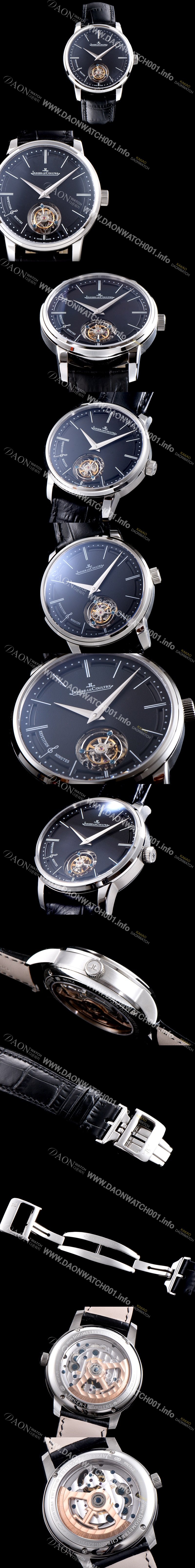 레플리카 [예거르쿨트르] 남성용 마스터 울트라 씬 1313520 미닛 리피터 플라잉 투르비옹 블랙 다이얼 아시안 투어빌론 탑재 무브먼트 JAG0414