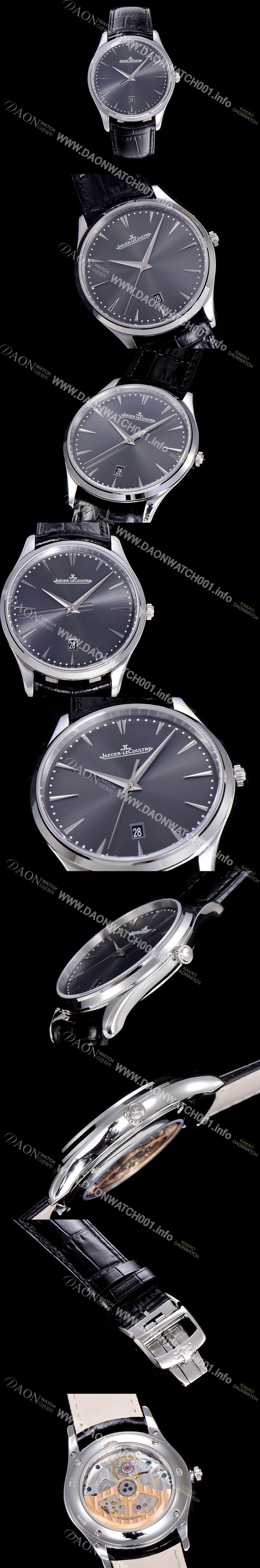 레플리카 [예거르꿀뜨르]남성용 마스터 울트라 씬 데이터 40미리 오토매틱 그레이다이얼 JAG99584