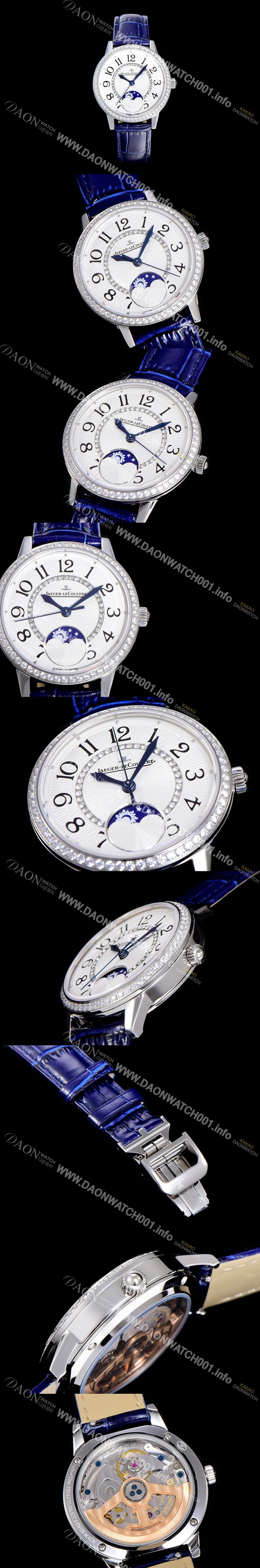 레플리카 [예거르꿀르뜨]여성용 랑데부 문페이즈 34mm 다이아몬드 화이트다이얼 오토매틱 JAG23292