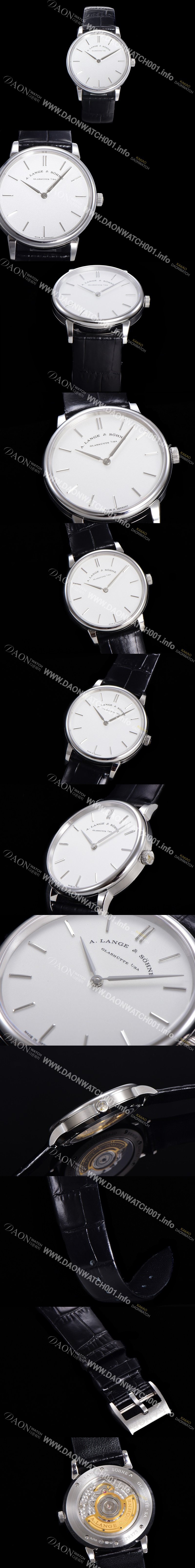 레플리카 [아랑게운트죄네] 남성용 색소니아 씬 205.086 랑게 39미리 화이트 다이얼 오토매틱 무브먼트 LAN40856