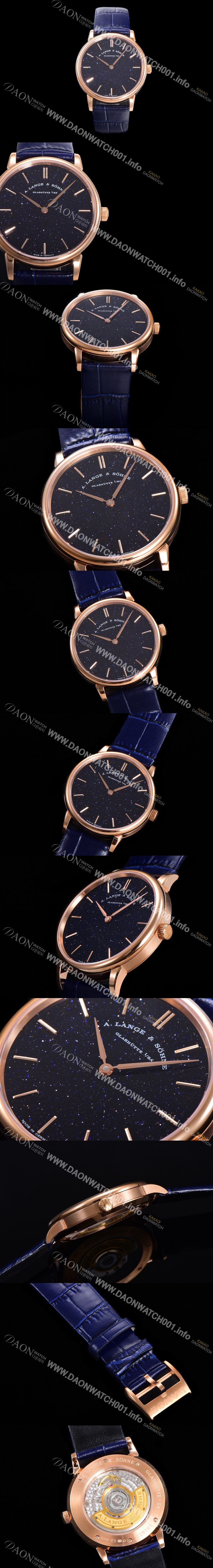 레플리카 [아랑게운트죄네] 남성용 색소니아 씬 211.033 랑게 39미리 18k 로즈골드 블랙 다이얼 오토매틱 무브먼트 LAN40884