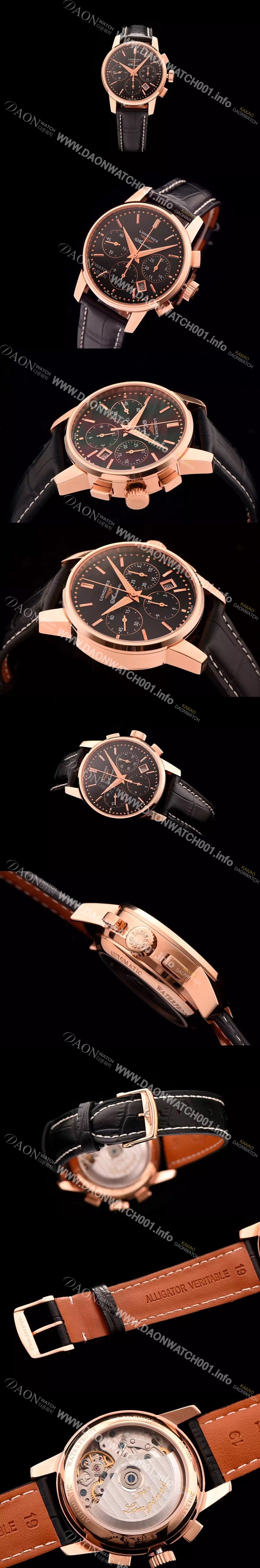 레플리카 [론진] 남성용 마스터 컬렉션 크로노그래프 오토매틱 블랙다이얼 LON0440