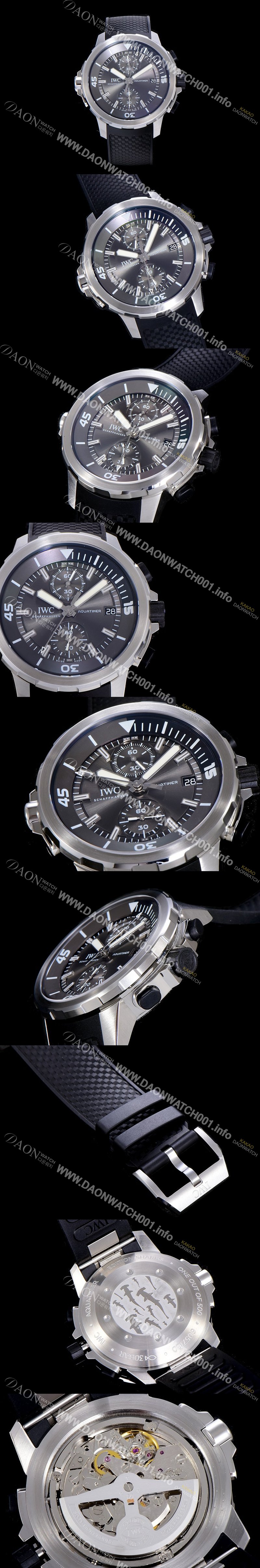 레플리카 [아이더블유씨]남성용 아쿠아타이머 IW379506 크로노그래프 44mm 블랙 다이얼 IWC51459