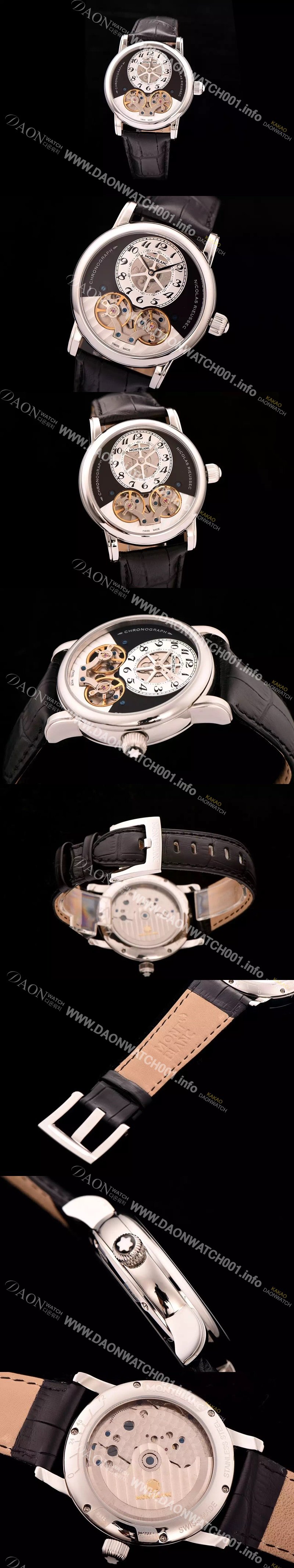 레플리카 [몽블랑] 남성용 스타 니콜라스 뤼섹 모노푸셔 크로노그래프 블랙다이얼 MON42002