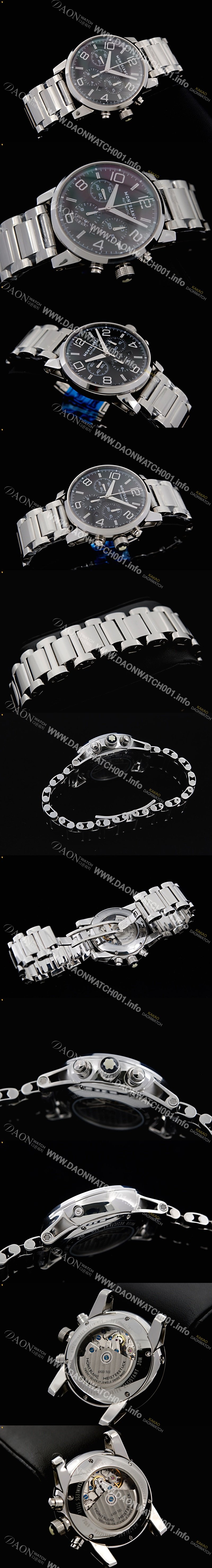 레플리카 [몽블랑] 남성용 몽블랑 타임워커 크로노 SS 블랙 다이얼 MON4222